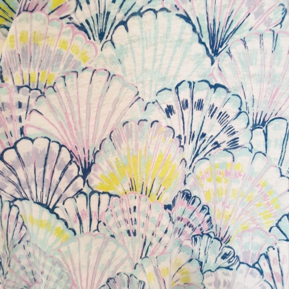 Lilly Pulitzer Shell Print Linen Tee size Extra Small - Picture 5 of 6